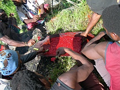 gezamenlijke maaltijd van Papua's 