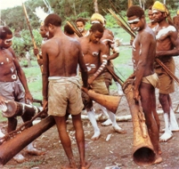 foto van de koning in Asmat