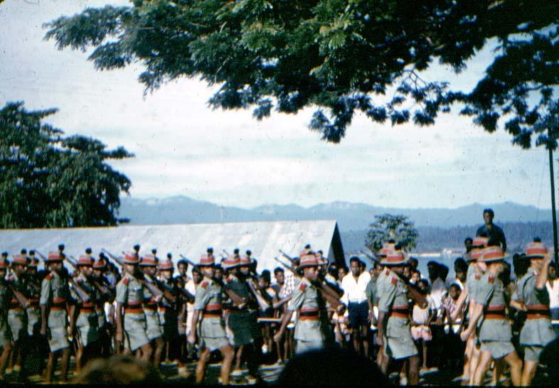 BD/7/19 - 
Parade of The Papuan Volunteer Corps (PVK, Dutch: Papoea Vrijwilligers Korps)
