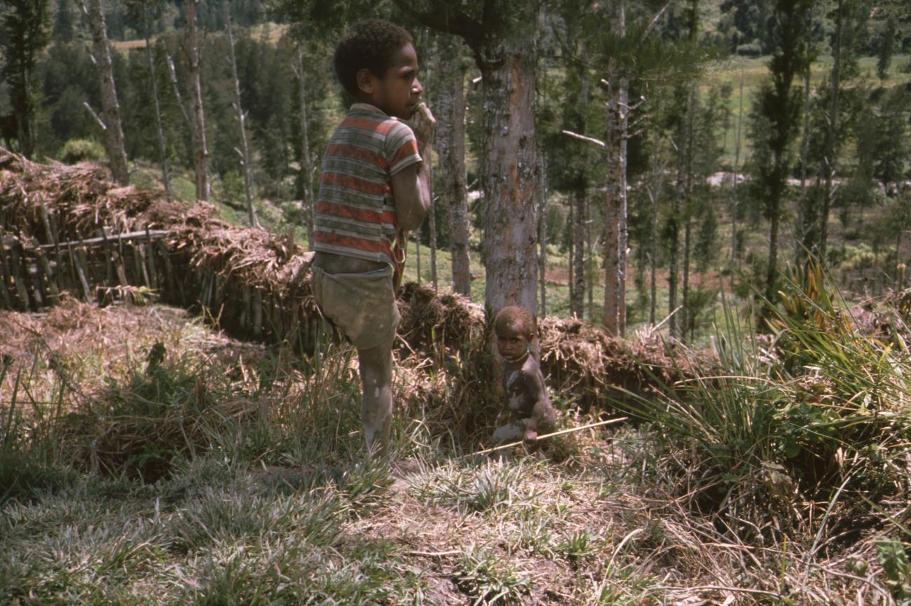 BD/166/416 - 
Child in polo shirt with a toddler
