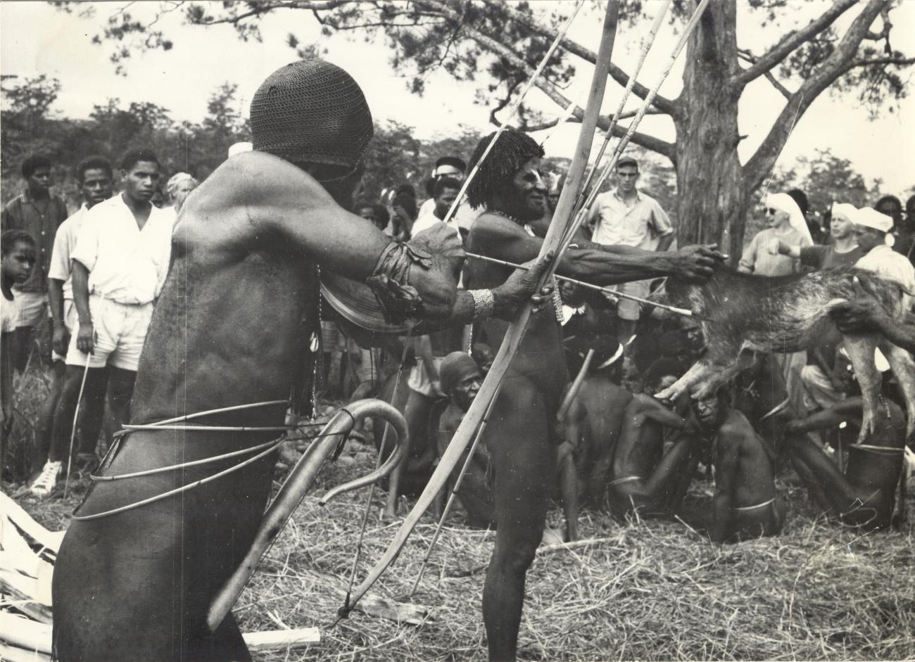BD/40/6 -
Mountainland inhabitants shooting a pig with an arrow