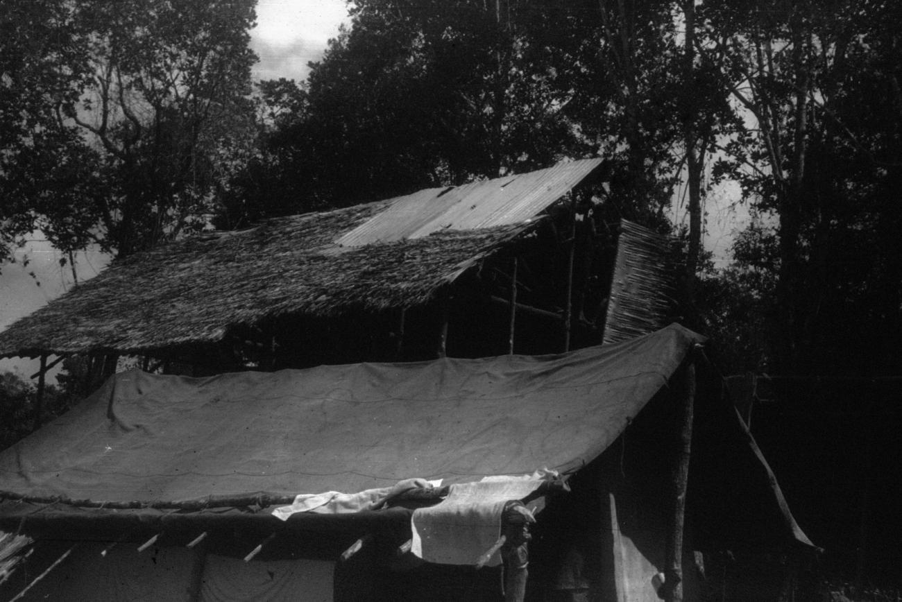 BD/216/12 -
Dakbedekking huis van atap en doek