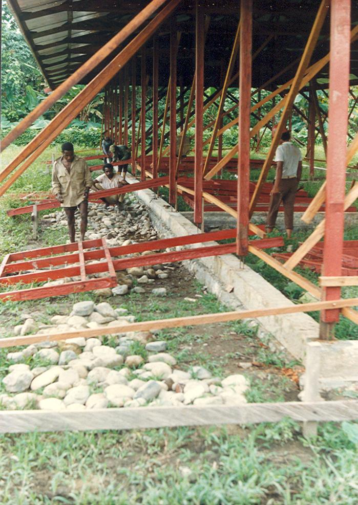 BD/269/63 -
Bouw van de nieuwe school in Timika