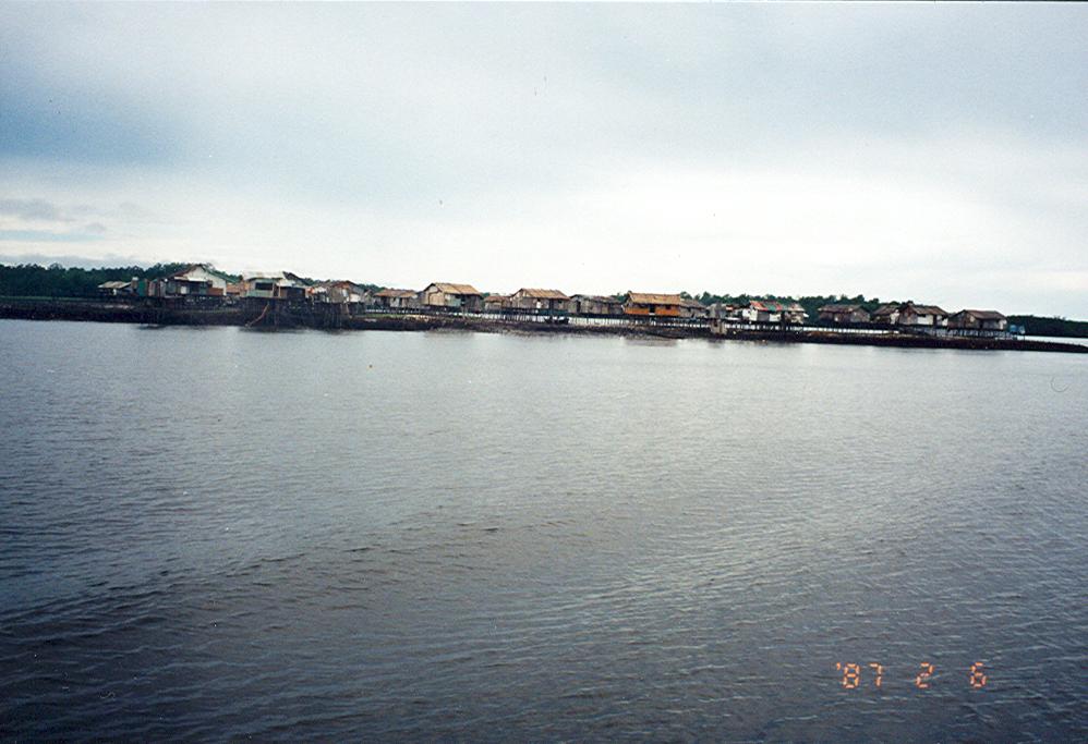 BD/269/95 -
Dorp aan de Mimikaanse kust gezien vanaf zee
