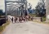 BD/269/285 Kinderen poseren voor de brug